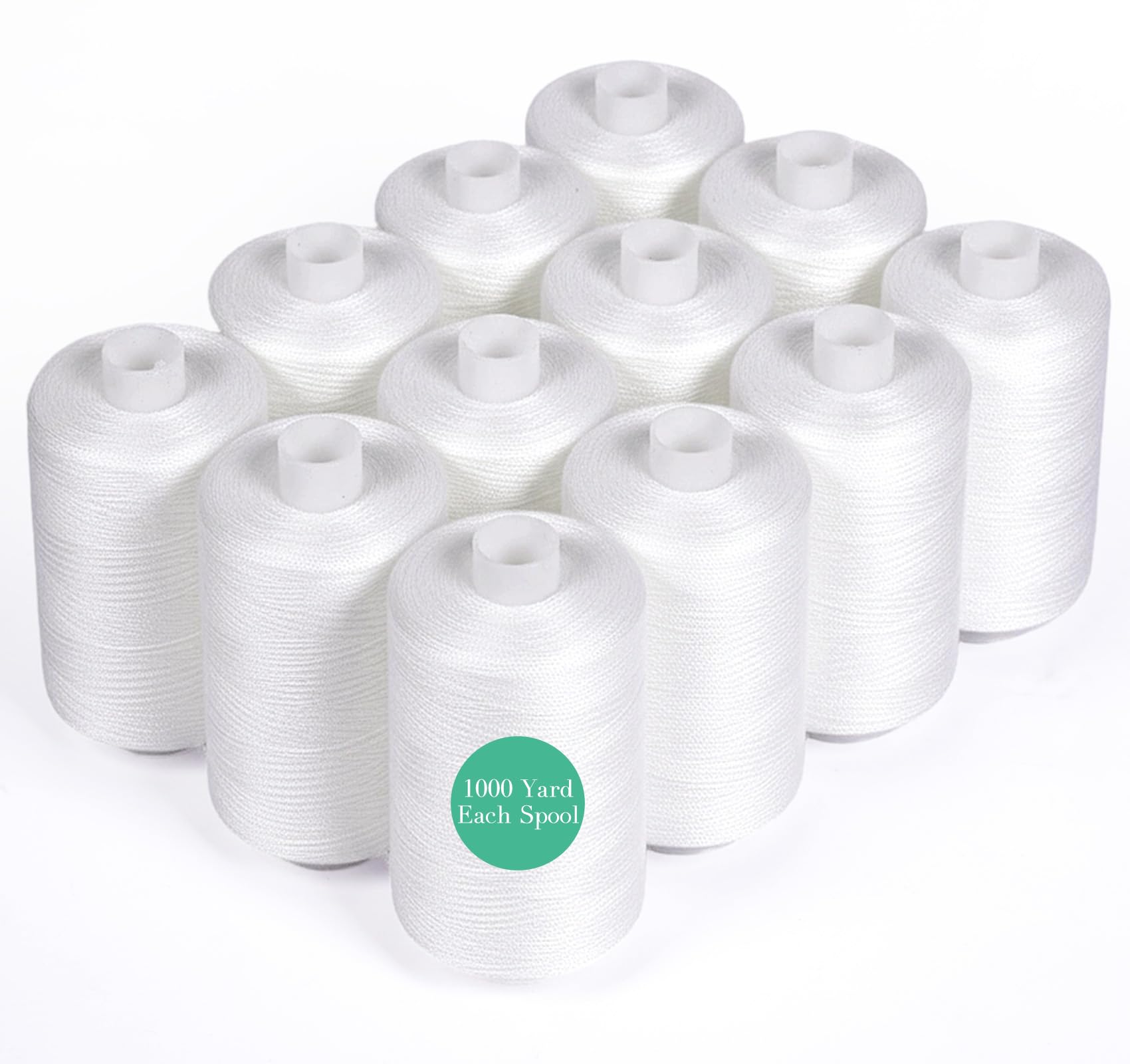Amazon.com: Stiverse 12 Pcs White Sewing Thread, 1000 Yard Each